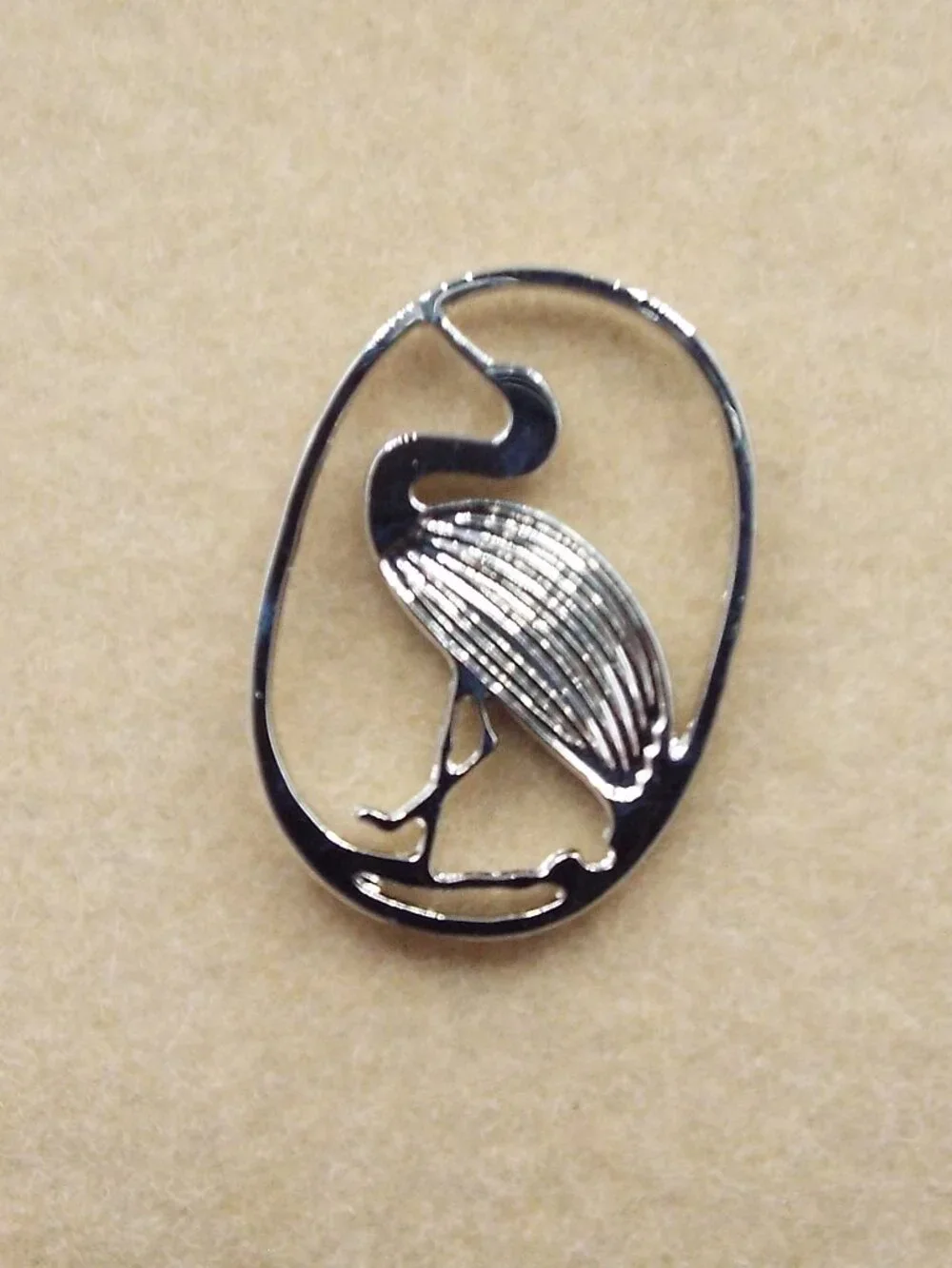 STERLING EGRET PIN BASED ON PHILIP SIMMONS GATE CHARLESTON, SC 69